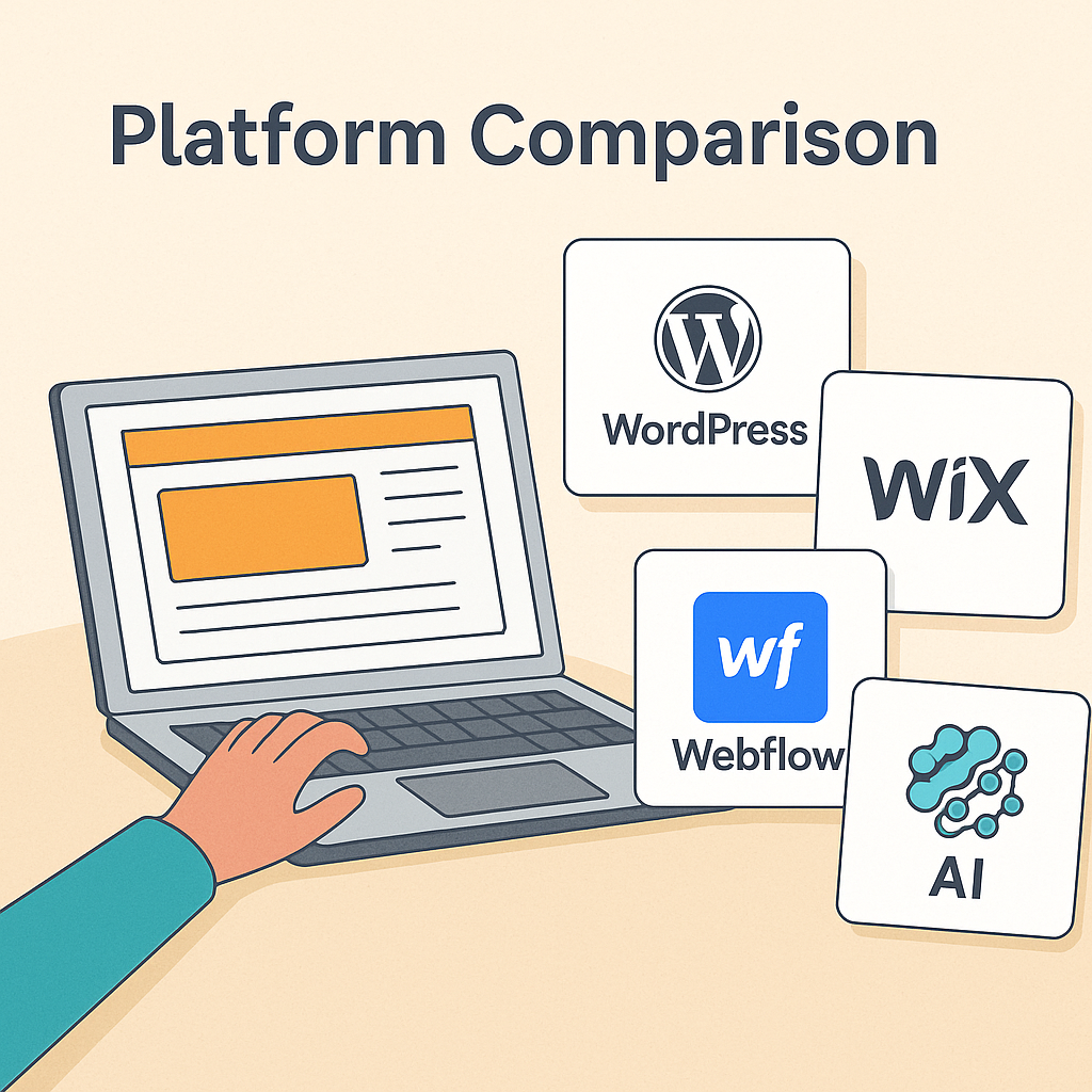 wordpress vs wix vs webflow 2026